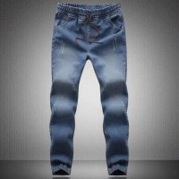 Sarouel Homme Jeans Jeggings Jogging confort Bleu clair